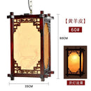 GobekUsa Chinese Style Wood Lantern – Antique Sheepskin Pendant Light
