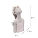 GobekUsa Butterfly Girl Sculptures: Pink Room Decor & Fairy Garden Art for Modern Bedroom