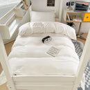 GobekUsa Buttoned Washed Cotton Bedding Set: Soft & Breathable Quilt Cover for Home or Dorm