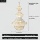 GobekUsa Crystal Chandelier: Villa High Living Room Luxury Lighting