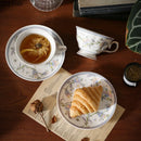 GobekUsa Lace Floral Ceramic Cup&saucer Set for Elegant Dining and Tea Time