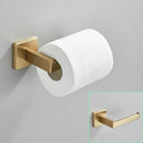 GobekUsa Brushed Gold Bathroom Hardware Set Stainless Steel Towel Bar Robe Hook Toilet Paper Holder