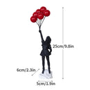 GobekUsa Banksy Girl Balloon Sculpture Figure for Modern Interior Decor