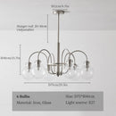 GobekUsa Glass LED Chandelier: Retro Bauhaus Design for Living Room, Bedroom, Kitchen, or Dining Table