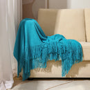 GobekUsa Knitted Nordic Sofa Blanket - Soft Wool Blend Bed End Towel for Hotel Bedroom Decor
