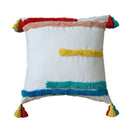 GobekUsa Geometric Hand-Embroidered Tassel Pillowcase