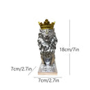 GobekUsa Golden Crown Lion King Statue 17cm Height Nordic Handicraft Home Office Decor