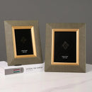 GobekUsa Leather Metal Picture Frame: Luxury Office Study Bedroom Decor & Gift