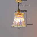 GobekUsa Japanese Style LED Pendant Lamp Copper Glass Hanging Light Fixtures