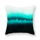 GobekUsa Geometric Leaf Flower Pillowcase Teal Blue Sofa Car Home Decor Throw Cover
