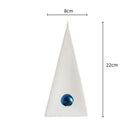 GobekUsa Geometric Triangle Blue Ball Ornament: Abstract Decorative Figurine