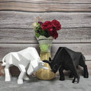 GobekUsa Geometric Bull Sculpture: Modern Abstract Cattle Figurine for Home Decor