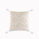 GobekUsa Geometric Embroidery Cushion Cover with Tassel, Home Decor Pillowcase, Various Sizes