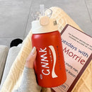 GobekUsa Cute Straw Thermos Cup for Girls - High-End Portable Water Cup for Children