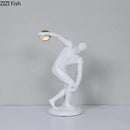 GobekUsa Discus Thrower Resin Sculpture Athlete Desk Decoration Ornaments