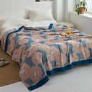 GobekUsa Cotton Gauze Towel Throw Blanket - Soft and Cozy Bedspread for All Seasons