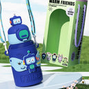 GobekUsa Kids' Cartoon Stainless Steel Thermal Water Bottle with Straw