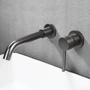 GobekUsa Brushed Gold In-Wall Black Basin Faucet Set for Bathroom Sink Mixer Tap