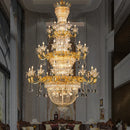 GobekUsa Luxe Crystal Chandelier: Elegant Copper Living Room Dining Candle Light