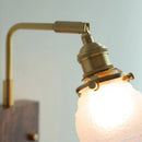 GobekUsa Glass Pink LED Wall Lights Pull Chain Switch Rotatable Sconce Bedside Lamp