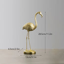 GobekUsa Golden Flamingo Resin Figurines: Luxury Animal Decor for Home & Office