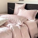 GobekUsa Jacquard 100s Egyptian Cotton Bedding Set: King Queen Ru Size Sheet Blanket Pillowcase