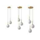 GobekUsa Glass Ball LED Chandelier for Dining Room, Hotel, and Stairs