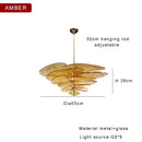 GobekUsa Amber Glass Ceiling Chandelier for Elegant Living Room Decor.