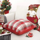 GobekUsa Buffalo Plaid Cotton Linen Sofa Cushion Cover Pillowcase