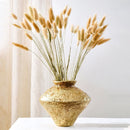 GobekUsa Golden Vase Resin Handicraft Flower Arrangement Home Decor Bouquet Accent