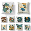 GobekUsa Ginkgo Leaves Print Sofa Pillowcase 45x45cm Modern Nordic Chair Cushion Cover