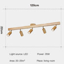GobekUsa Nordic WoodenTrack LED Ceiling Spotlight for Home Decor