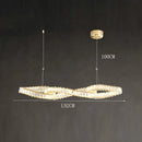 GobekUsa Crystal Chandelier: Modern Hanging Pendant Light Fixture for Dining and Living Room