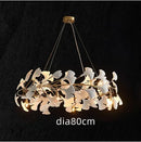 GobekUsa Ginkgo Chandelier Villa Duplex Pendant Light for Living Room & Hotel Lobby