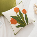 GobekUsa Embroidered Flower Pillowcase Cover for Home, Living Room, Sofa - Nordic Ins Style