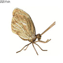 GobekUsa Golden Butterfly Ant Miniature Figurine Desk Ornament Artwork Decor