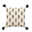 GobekUsa Black Ivory Mustard Tassel Woven Cushion Cover for Home Decoration