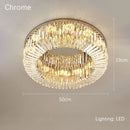 GobekUsa Crystal Gold LED Ring Ceiling Light - Modern Luxury Home Lighting