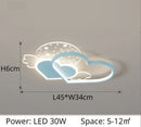 GobekUsa Children's Love LED Chandelier: Kids Room Bedroom Lighting Fixture