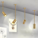 GobekUsa Gold Long Arm Ceiling Pendant with Rotating LED Spotlights