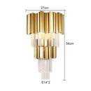 GobekUsa Gold Crystal Wall Lamp with LED Light for Home Lighting Fixtures
