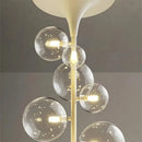 GobekUsa LED Bubble Chandelier Clear Glass Ball Pendant Lamp for Dining Room & Bar