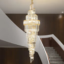 GobekUsa Crystal Hollow Chandelier LED Light for Modern Luxury Living Room Loft