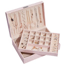 GobekUsa Leather Jewelry Storage Box Necklace Bracelet Ring Organizer