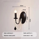 GobekUsa Black E14 Candle Chandelier: French Living Room Pendant Lighting for Home Decor
