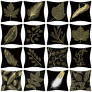 45x45cm Golden Leaves Pillow Cases by GobekUsa - Nordic Ins Black Sofa Decor