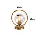 GobekUsa LED Glass Ball Brass Ring Table Lamp for Stylish Living and Bedroom Lighting