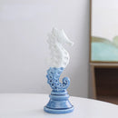 GobekUsa Cartoon Seahorse Ceramic Statue for Home Decoration