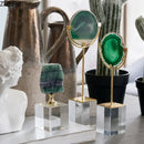 GobekUsa Crystal Base Ornaments: Agate/Fluorite Artwork, Modern Crafts Room Decor
