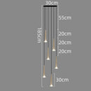 GobekUsa Crystal LED Staircase Chandelier: Luxury Long Stair Lighting Fixture